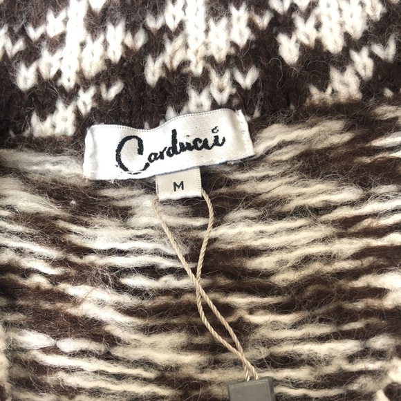 NWT Carducci sweater brown and white - Picture 2 of 15
